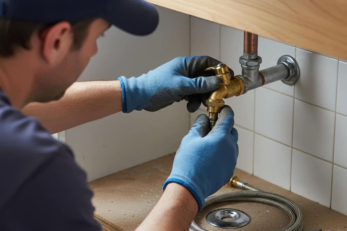 Shutoff valve and fitting work during Faucet and Fixture Repair in Colton